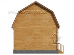 Фасад дома из бруса Д-07-2