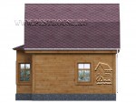 Фасад дома из бруса Д-07-3