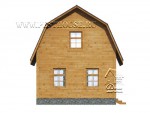 Фасад дома из бруса Д-17-2