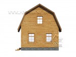 Фасад дома из бруса Д-17-4