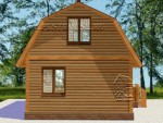 Дом из бруса Д-55 фасад-4