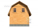 Фасад дома из бруса Д-06-3