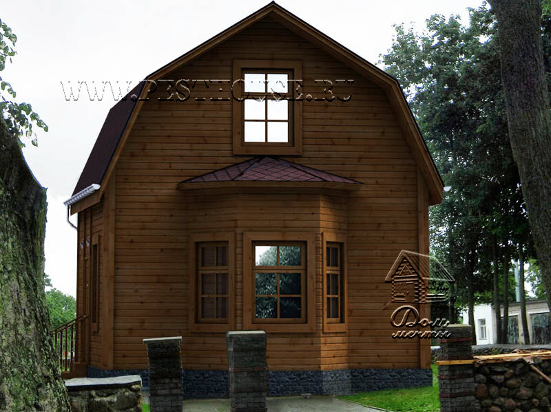 Дом из бруса Д-07