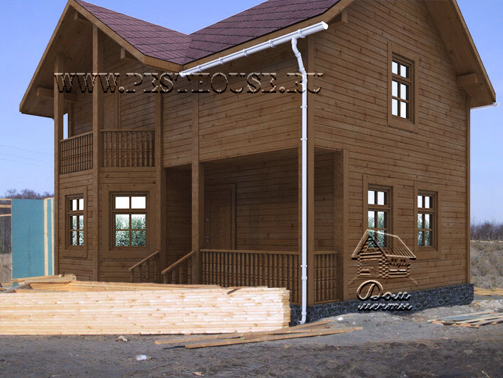Дом из бруса Д-28
