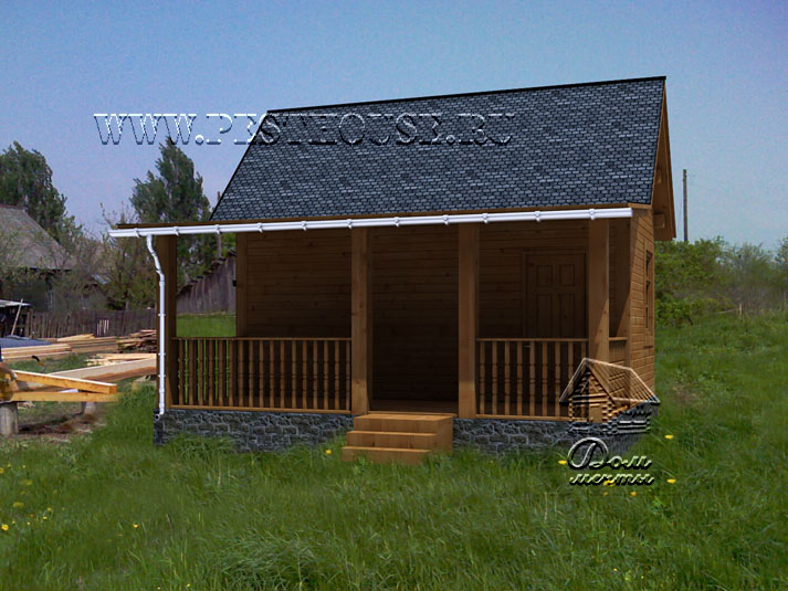 Баня из бруса Б-07