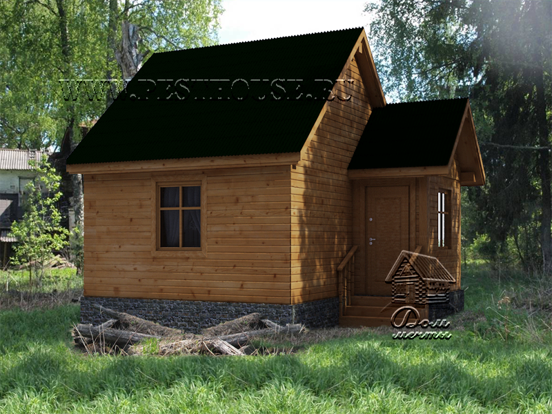 Баня из бруса Б-08