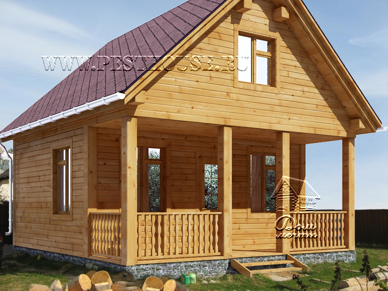 Дом из бруса Д-04