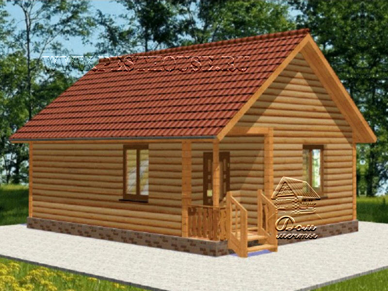 Дом из бруса Д-54