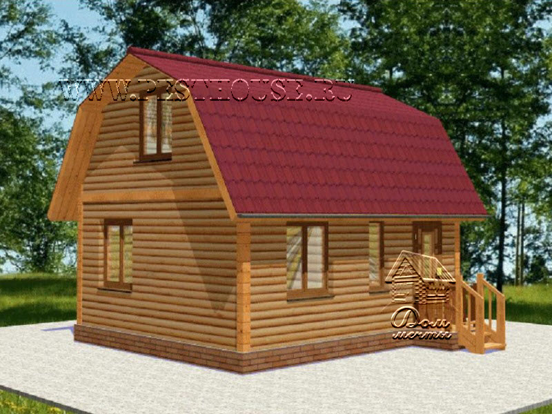 Дом из бруса Д-55