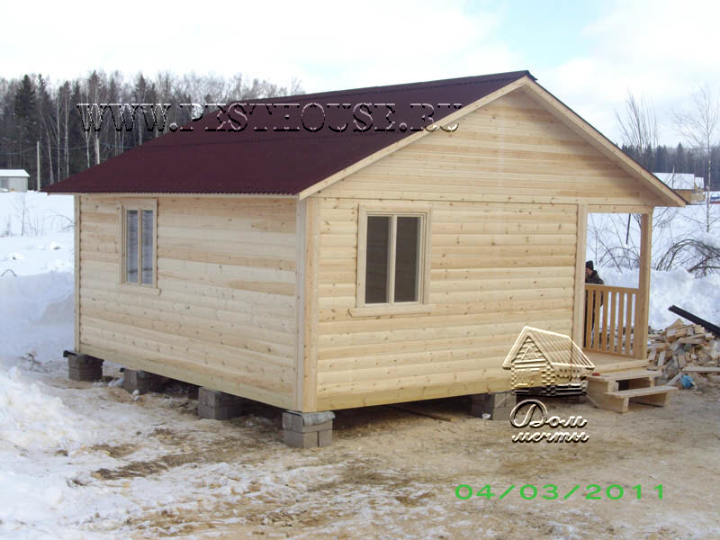 одноэтажная баня