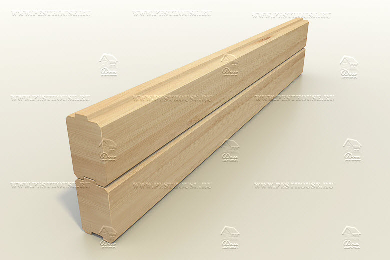 Брус профилированный (перегородочный) сечением 100х150 мм. одношиповой.