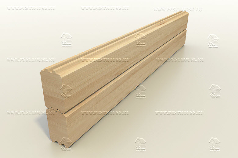 Брус профилированный (перегородочный) сечением 100х150 мм. двухшиповой.