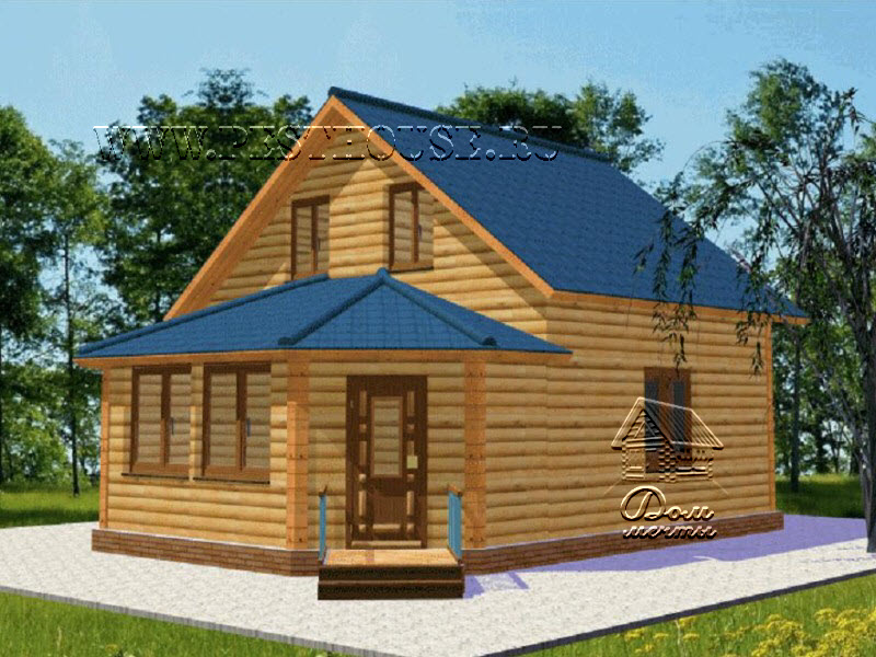 Новый проект дома из бруса Д-44 Новый проект дома из бруса Д-44