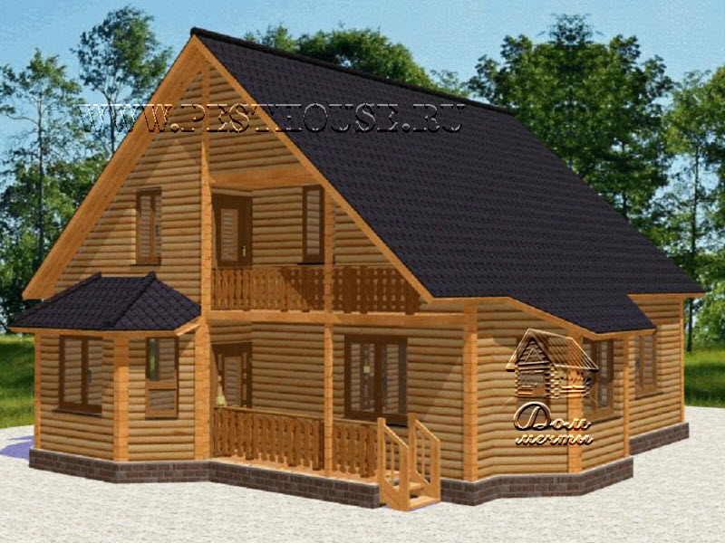 Новый проект дома из бруса Д-47 Новый проект дома из бруса Д-47