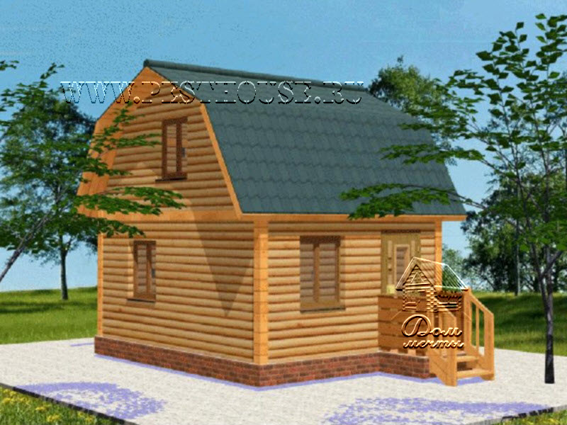 Новый проект дома из бруса Д-53 Новый проект дома из бруса Д-53